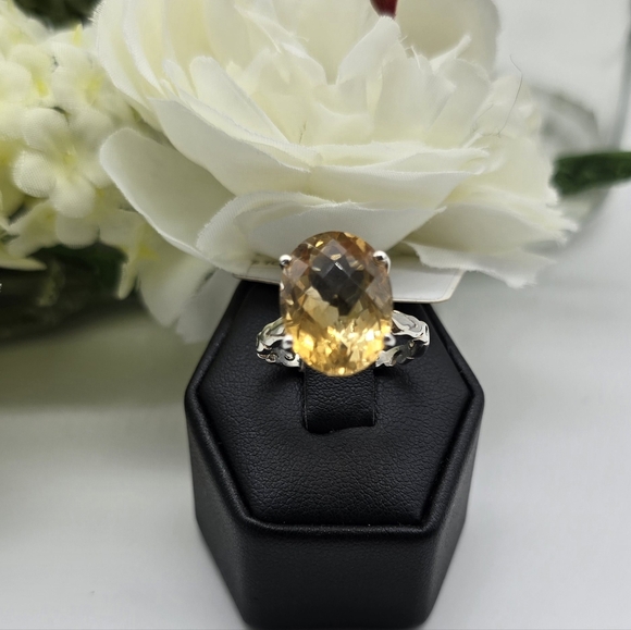 ♥️ LOVELY CITRINE STERLING SILVER RING - Picture 9 of 11